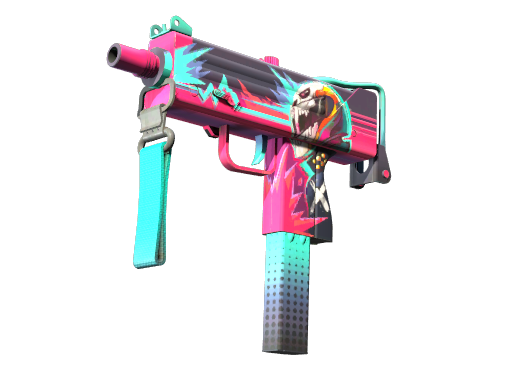 MAC-10（StatTrak™） | 霓虹骑士 (略有磨损)