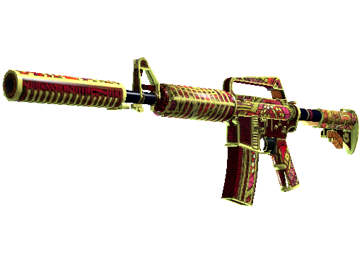 M4A1 消音型(StatTrak™) | 女火神之炽焰 (略有磨损)