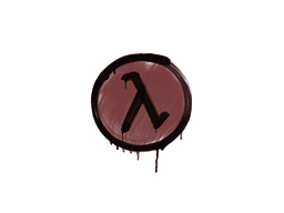 封装的涂鸦 | λ 符号 (砖红)