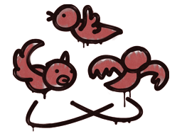 封装的涂鸦 | 晕眩 (血红)