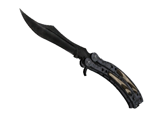 蝴蝶刀(★ StatTrak™) | 黑色层压板 (战痕累累)