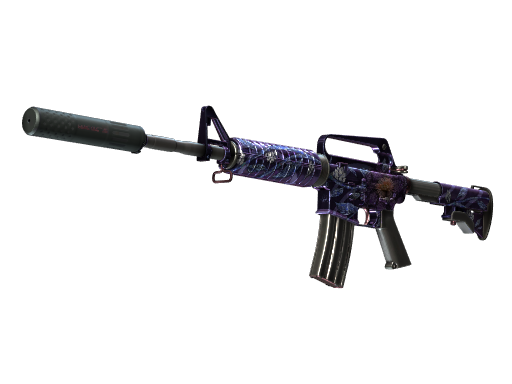 M4A1 消音型（StatTrak™） | 黑莲花 (略有磨损)