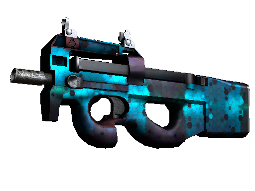 P90(StatTrak™) | 深蓝组件 (略有磨损)