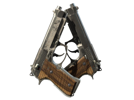 双持贝瑞塔（StatTrak™） | 黑榄仁木 (战痕累累)