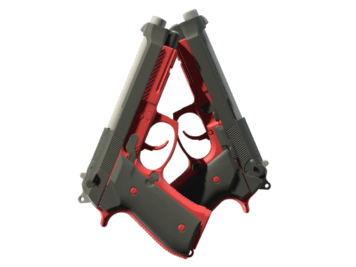 双持贝瑞塔（StatTrak™） | 黑豹 (略有磨损)