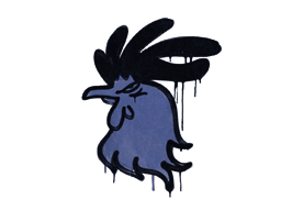 封装的涂鸦 | 公鸡 (靛蓝)