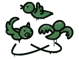 封装的涂鸦 | 晕眩 (深绿)