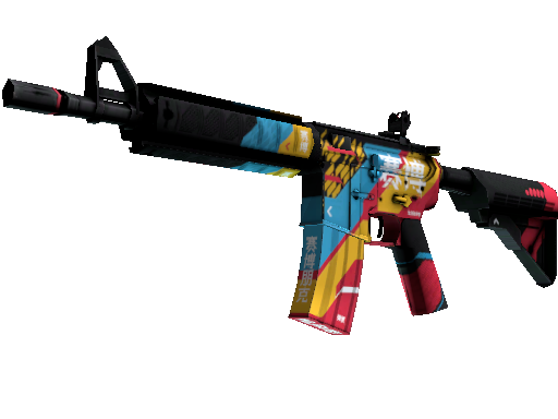 M4A4(StatTrak™) | 赛博 (略有磨损)