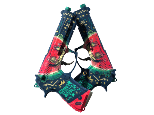 双持贝瑞塔（StatTrak™） | 瓜瓜 (破损不堪)