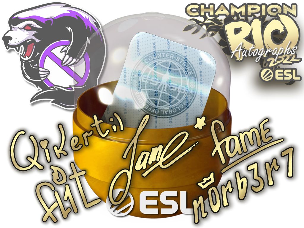 2022年里约热内卢锦标赛冠军亲笔签名胶囊