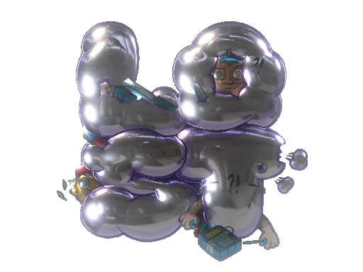 印花 | 迷入烟中（闪亮）