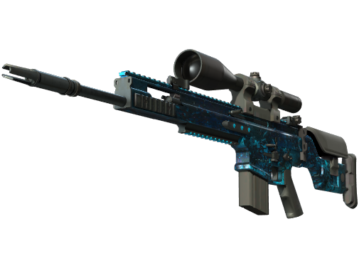 SCAR-20（StatTrak™） | 蓝洞 (久经沙场)