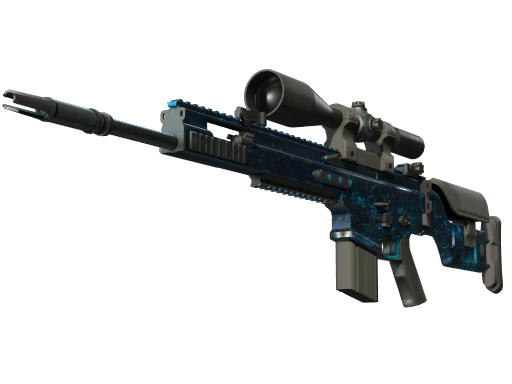 SCAR-20（StatTrak™） | 蓝洞 (战痕累累)