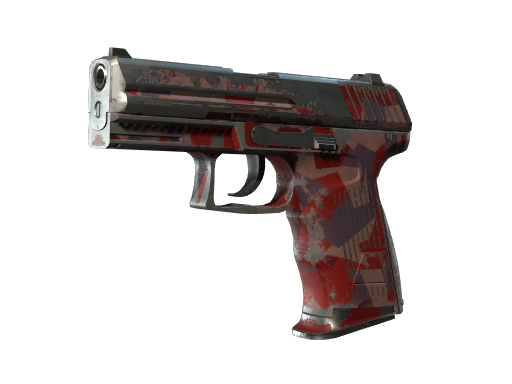 P2000（StatTrak™） | 红色碎片迷彩 (战痕累累)