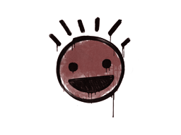 封装的涂鸦 | 笑脸 (砖红)