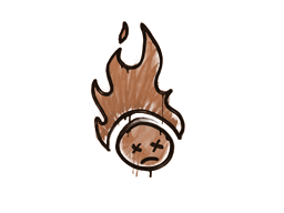 封装的涂鸦 | 烤焦 (黄褐)