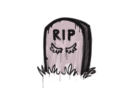 封装的涂鸦 | 墓碑 (藕色)