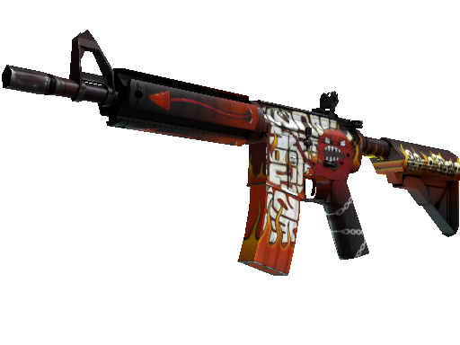 M4A4(StatTrak™) | 地狱烈焰 (略有磨损)