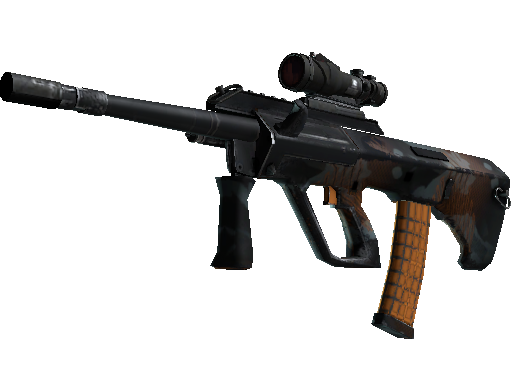 AUG（StatTrak™） | 琥珀冲流 (久经沙场)