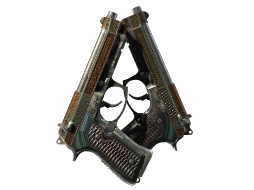 双持贝瑞塔（StatTrak™） | 胶面花纹 (战痕累累)