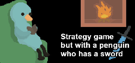 Strategy game but with a penguin who has a sword